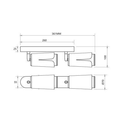 Starmetis FLOWER 2xGU10/8W/230V balta