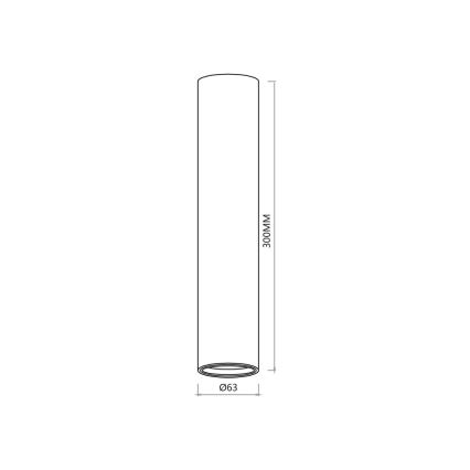 Starmetis GENESIS 1xGU10/8W/230V 30 cm melna