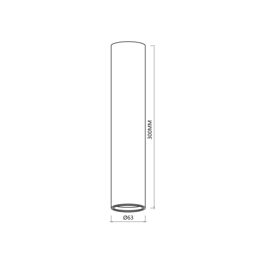 Starmetis GENESIS 1xGU10/8W/230V 30 cm melna