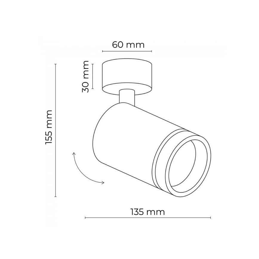 Starmetis JET 1xGU10/10W/230V melna