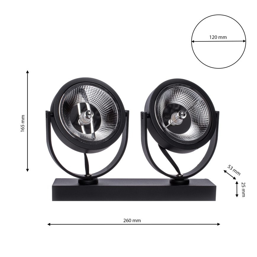 Starmetis LUGAR 2xAR111 - GU10/25W/230V