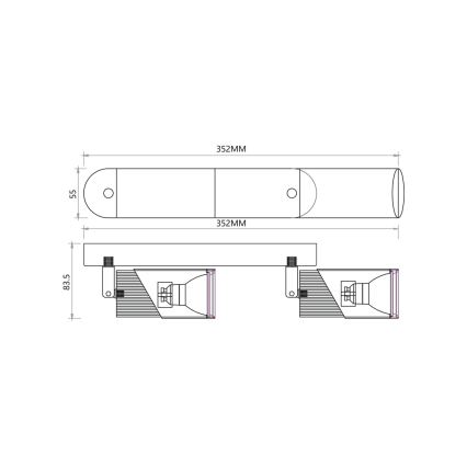 Starmetis NEO 2xGU10/8W/230V balta