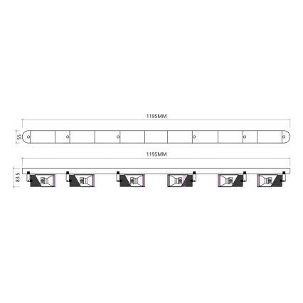 Starmetis NEO 6xGU10/8W/230V balta