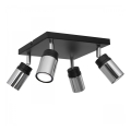 Starmetis NEST 4xGU10/8W/230V melna/spīdīgi hromēts