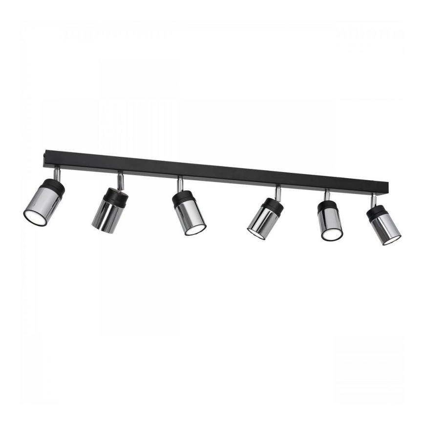 Starmetis NEST 6xGU10/8W/230V melna/spīdīgi hromēts