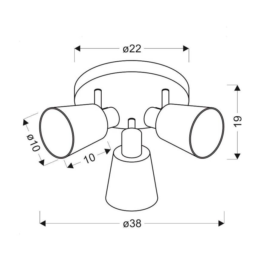 Starmetis PIN 3xE14/40W/230V