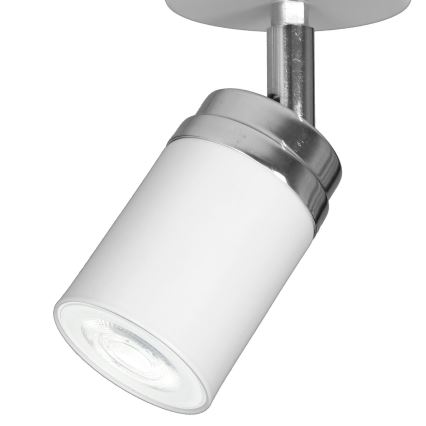 Starmetis RENO 1xGU10/8W/230V balta/spīdīgi hromēts