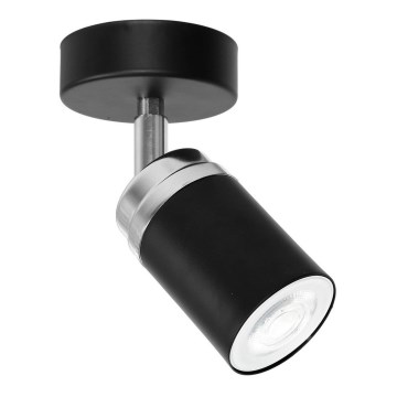 Starmetis RENO 1xGU10/8W/230V melna/spīdīgi hromēts
