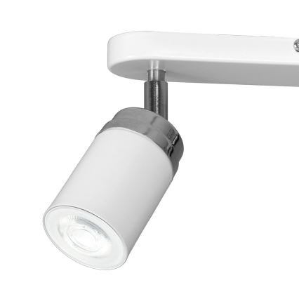 Starmetis RENO 2xGU10/8W/230V balta/spīdīgi hromēts