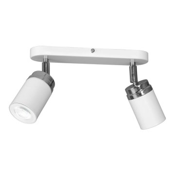 Starmetis RENO 2xGU10/8W/230V balta/spīdīgi hromēts