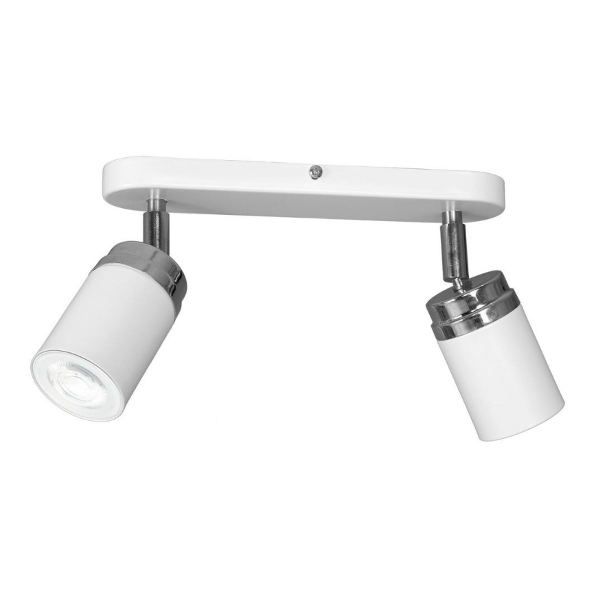 Starmetis RENO 2xGU10/8W/230V balta/spīdīgi hromēts