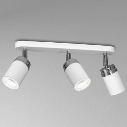 Starmetis RENO 3xGU10/8W/230V balta/spīdīgi hromēts