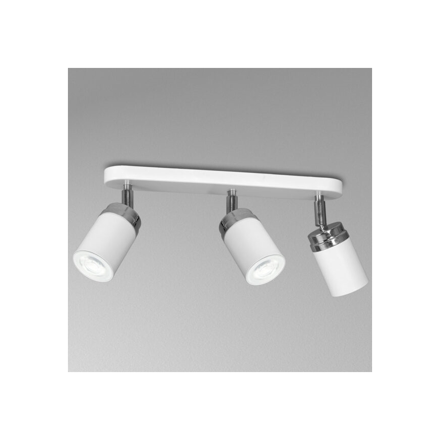 Starmetis RENO 3xGU10/8W/230V balta/spīdīgi hromēts