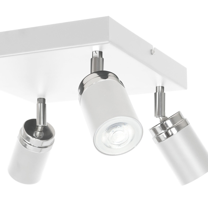 Starmetis RENO 4xGU10/8W/230V balta/spīdīgi hromēts
