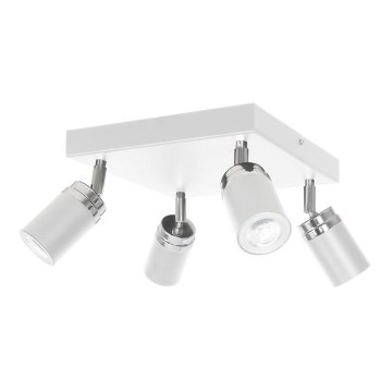 Starmetis RENO 4xGU10/8W/230V balta/spīdīgi hromēts