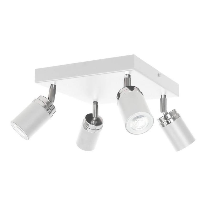 Starmetis RENO 4xGU10/8W/230V balta/spīdīgi hromēts