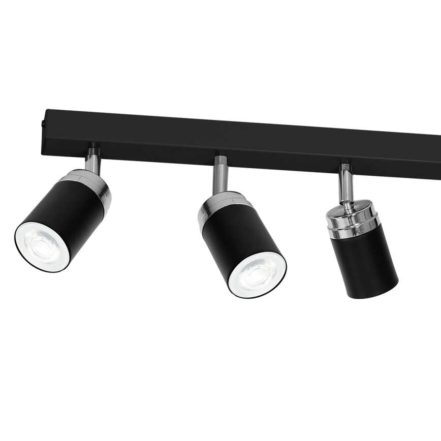 Starmetis RENO 6xGU10/60W/230V melna/spīdīgi hromēts