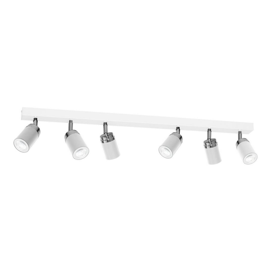 Starmetis RENO 6xGU10/8W/230V balta/spīdīgi hromēts