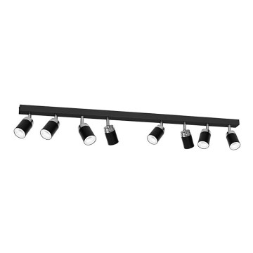 Starmetis RENO 8xGU10/60W/230V melna/spīdīgi hromēts