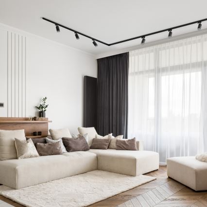 Starmetis sliežu sistēmā 4xGU10/25W/230V 2 m melna