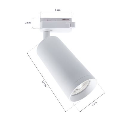 Starmetis sliežu sistēmā MICA 3xGU10/25W/230V balts