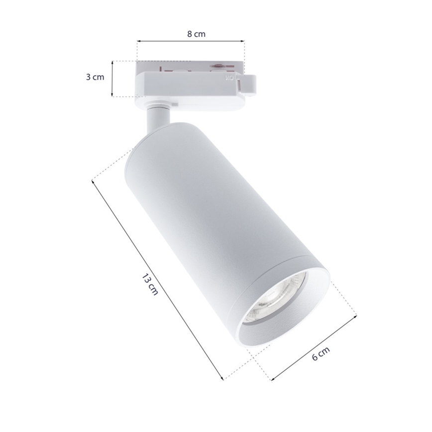 Starmetis sliežu sistēmā MICA 3xGU10/25W/230V balts
