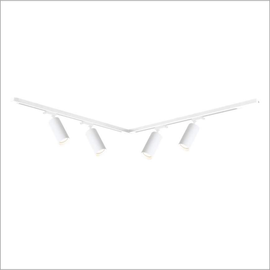 Starmetis sliežu sistēmā MICA 4xGU10/10W/230V balta