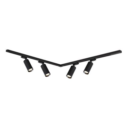 Starmetis sliežu sistēmā MICA 4xGU10/10W/230V melna