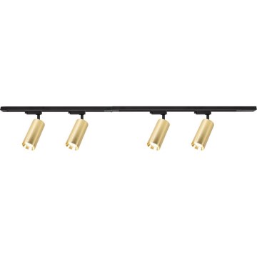 Starmetis sliežu sistēmā MICA 4xGU10/10W/230V zelta/melna