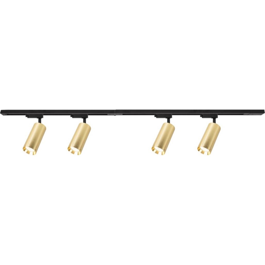 Starmetis sliežu sistēmā MICA 4xGU10/10W/230V zelta/melna
