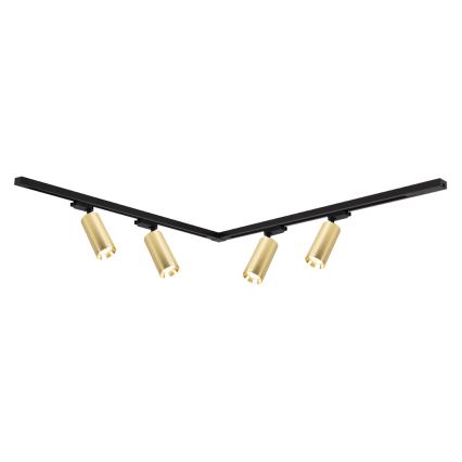 Starmetis sliežu sistēmā MICA 4xGU10/10W/230V zelta/melna