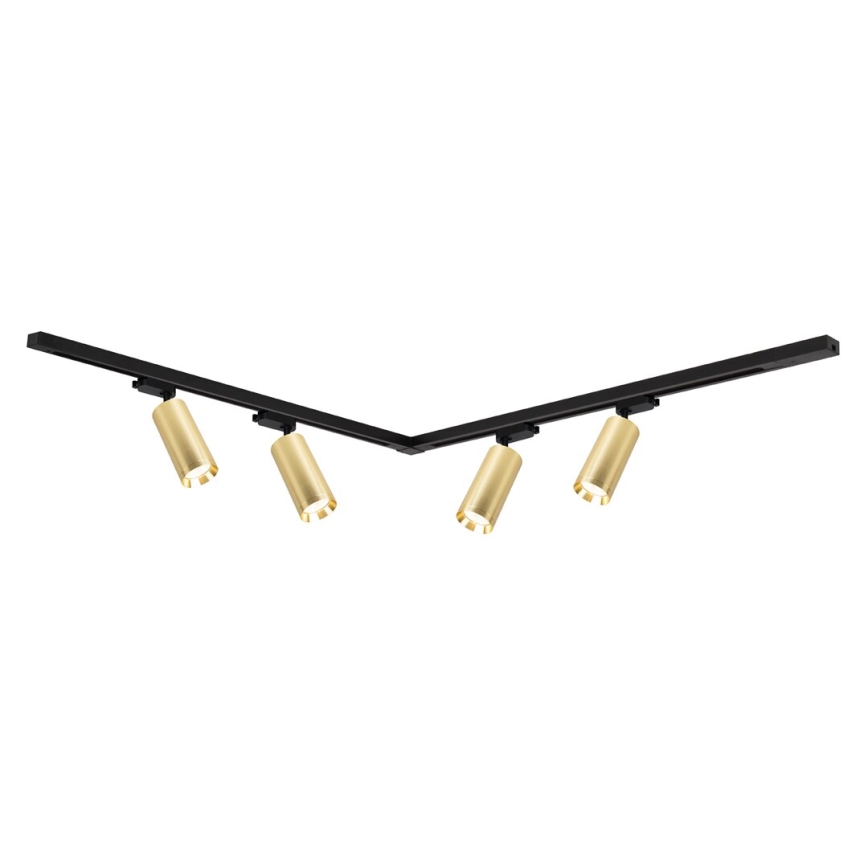 Starmetis sliežu sistēmā MICA 4xGU10/10W/230V zelta/melna