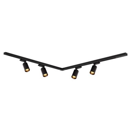 Starmetis sliežu sistēmā PIPE 4xGU10/10W/230V melna