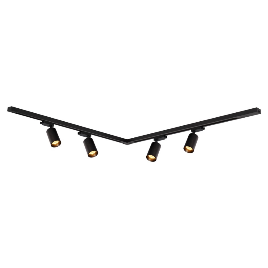 Starmetis sliežu sistēmā PIPE 4xGU10/10W/230V melna