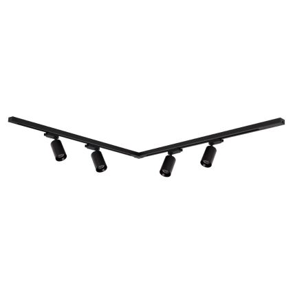 Starmetis sliežu sistēmā PIPE 4xGU10/10W/230V melna