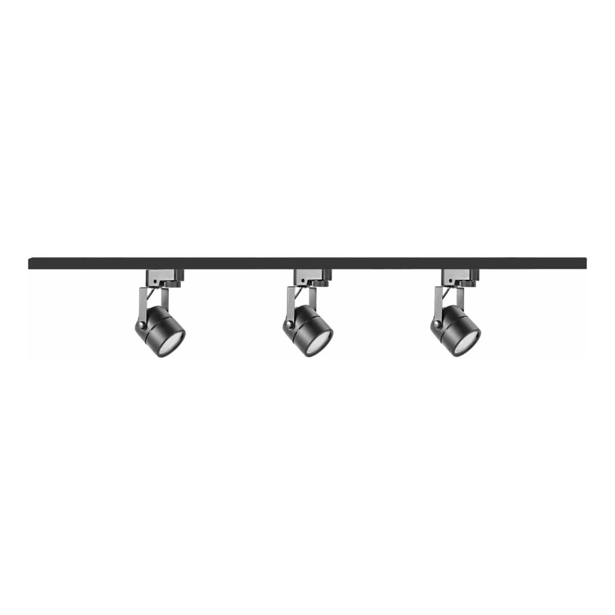 Starmetis sliežu sistēmā PRAHA 3xGU10/10W/230V melna