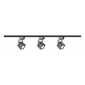 Starmetis sliežu sistēmā VIENNA 3xGU10/10W/230V melna