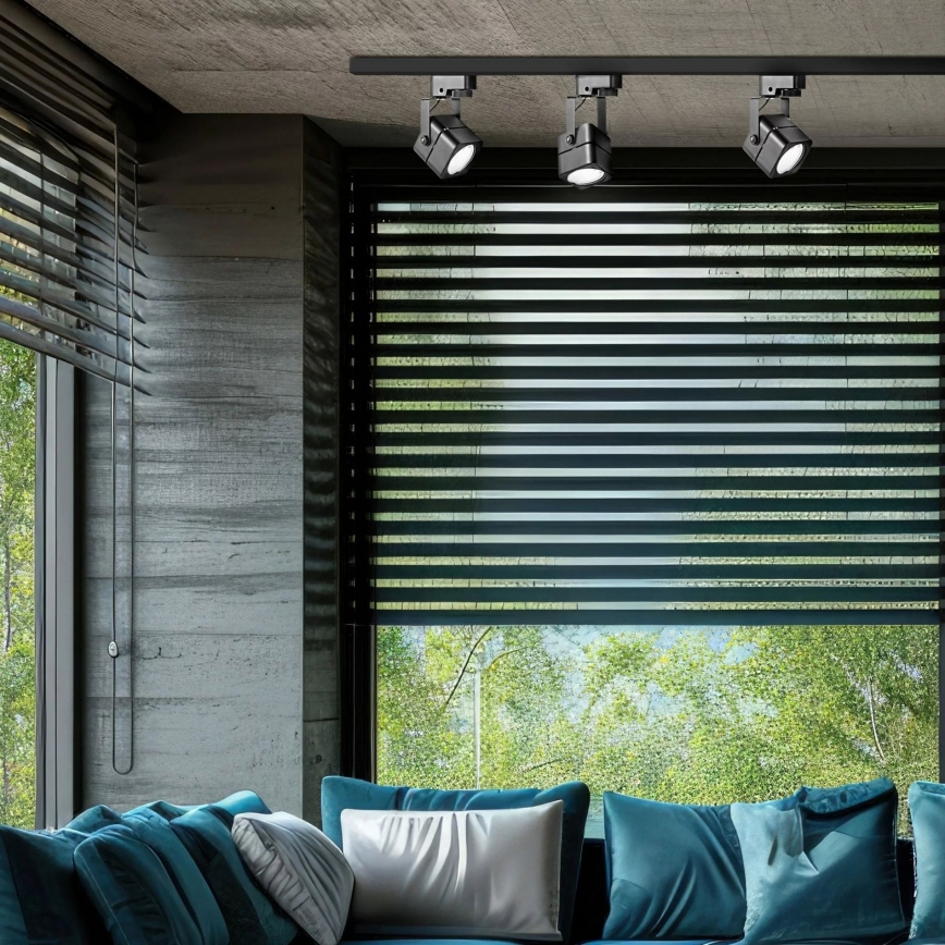 Starmetis sliežu sistēmā VIENNA 3xGU10/10W/230V melna