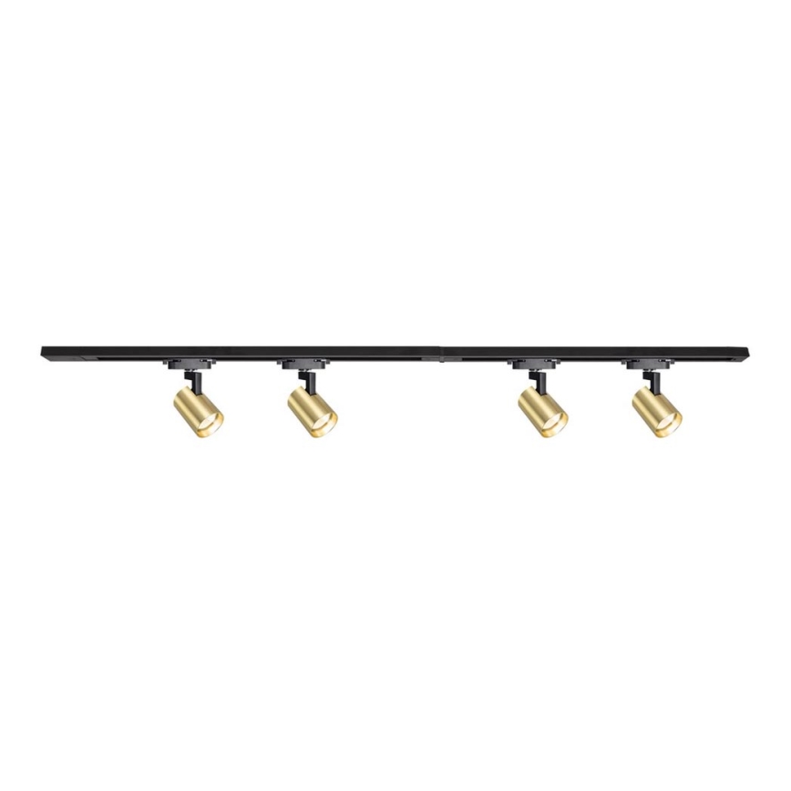 Starmetis sliežu sistēmā VOLF 4xGU10/10W/230V zelta/melna