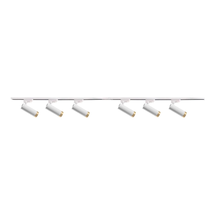 Starmetis sliežu sistēmai FADO 6xGU10/10W/230V + 2x1 m sliežu sistēma balta