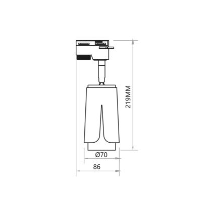 Starmetis sliežu sistēmai FLOWER 1xGU10/8W/230V balta