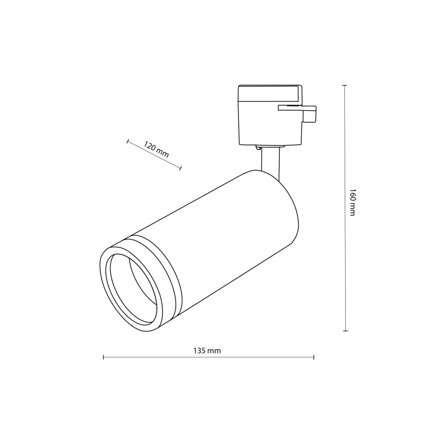 Starmetis 1 fāzes sliežu sistēmai JET RING 1xGU10/10W/230V balta