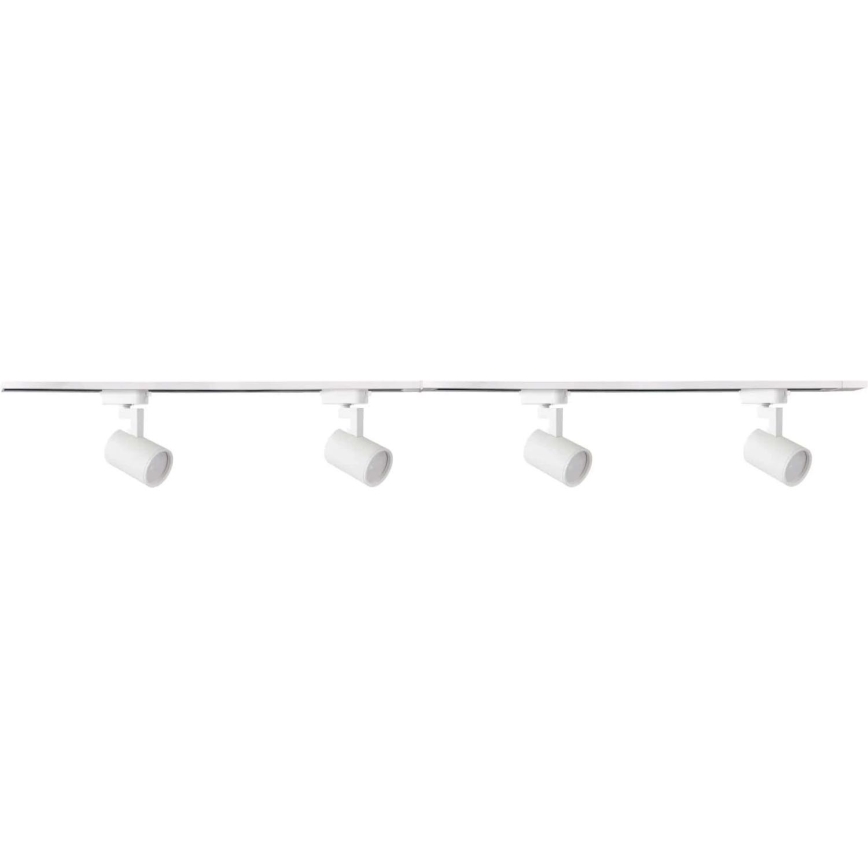 Starmetis sliežu sistēmai LYNX 4xGU10/10W/230V + 2 x 75 cm sliežu sistēma balta