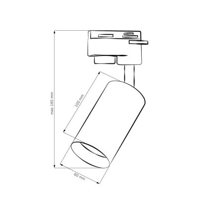 Starmetis sliežu sistēmai MARIBEL 1xGU10/10W/230V zelta