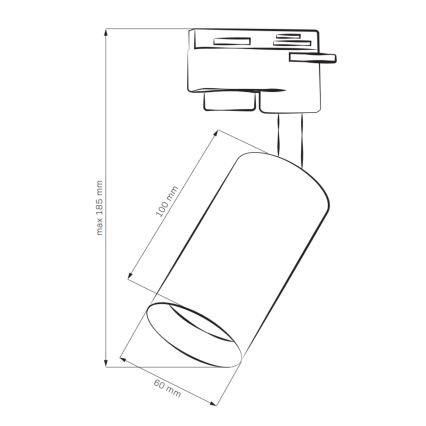 Starmetis sliežu sistēmai MARIBEL 3xGU10/10W/230V +1 m sliede sistēma balta