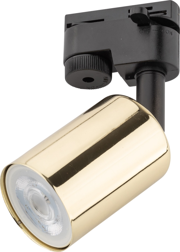 Starmetis sliežu sistēmai TOP 1xGU10/10W/230V zelta/melna