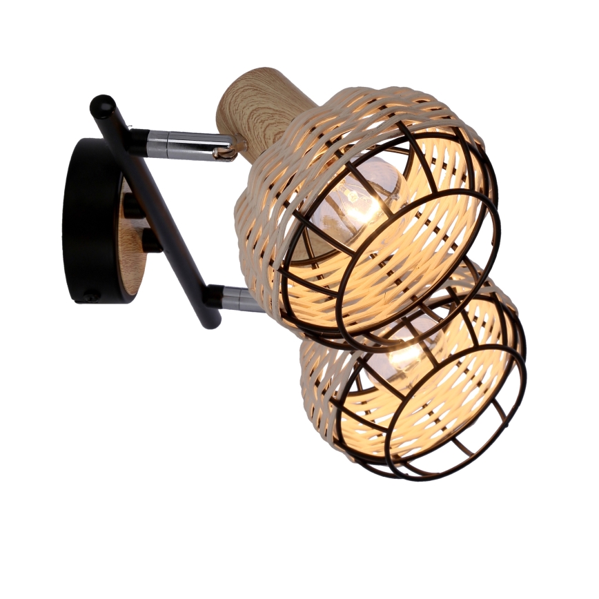 Starmetis TAJGA 2xE14/40W/230V rotanga/melna