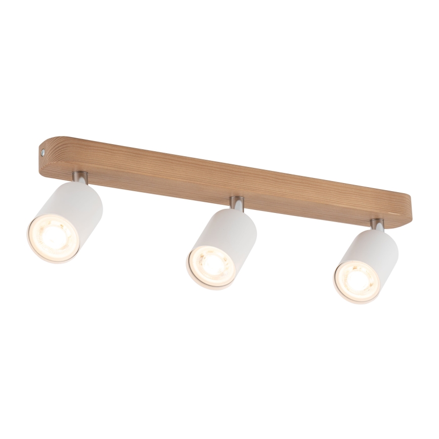 Starmetis TOP WOOD 3xGU10/10W/230V balts/koka
