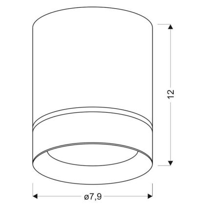 Starmetis TUBA 1xGU10/15W/230V balts