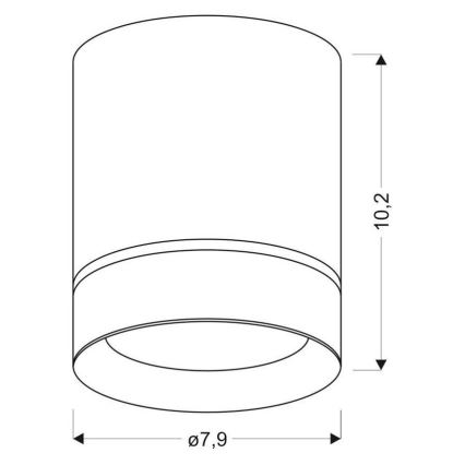 Starmetis TUBA 1xGU10/15W/230V melna